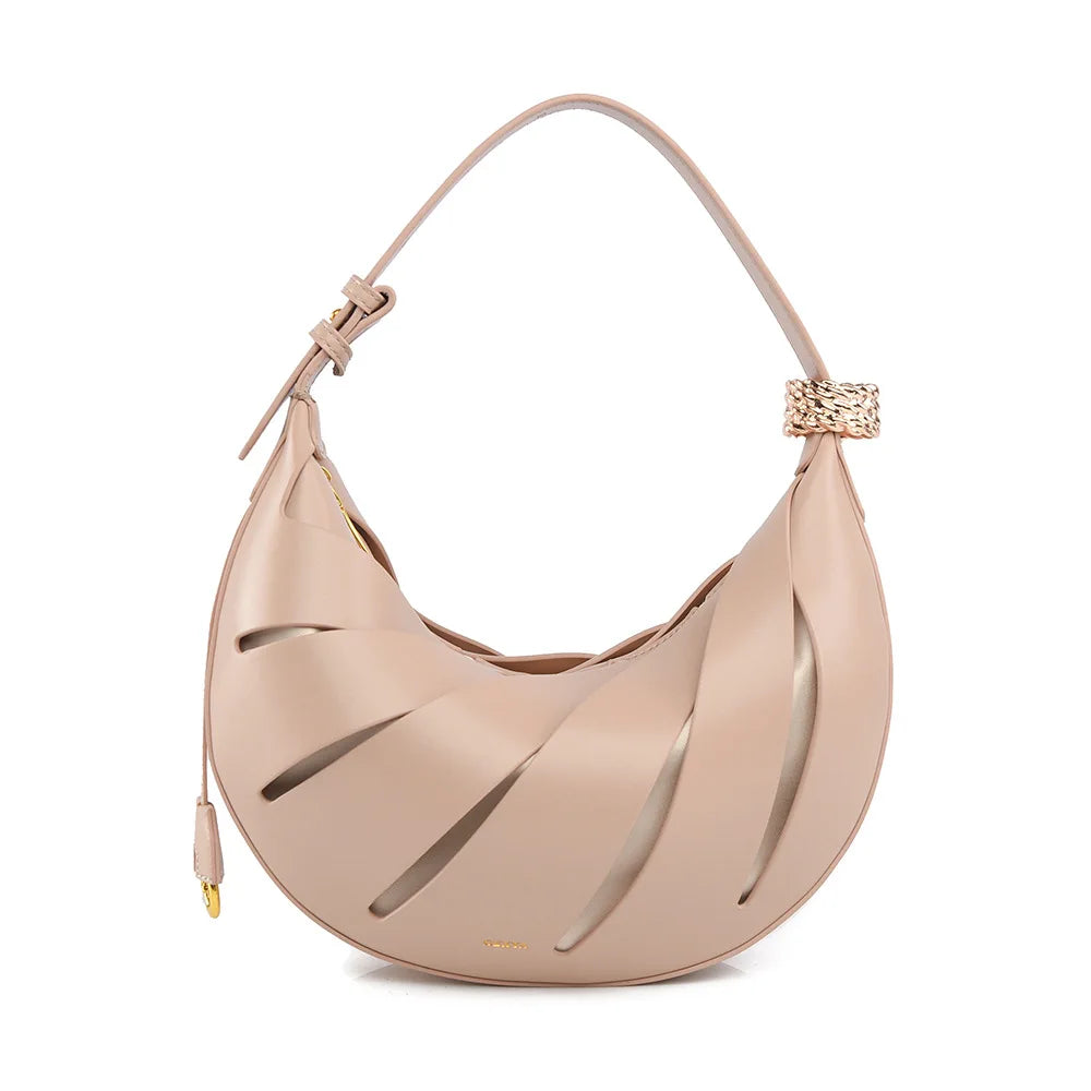 Bolso Tote Dumpling Calado de Cuero Vegano para Mujer