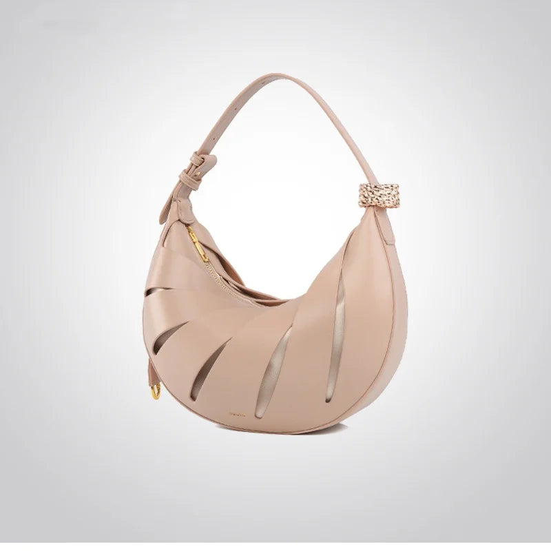 Bolso Tote Dumpling Calado de Cuero Vegano para Mujer