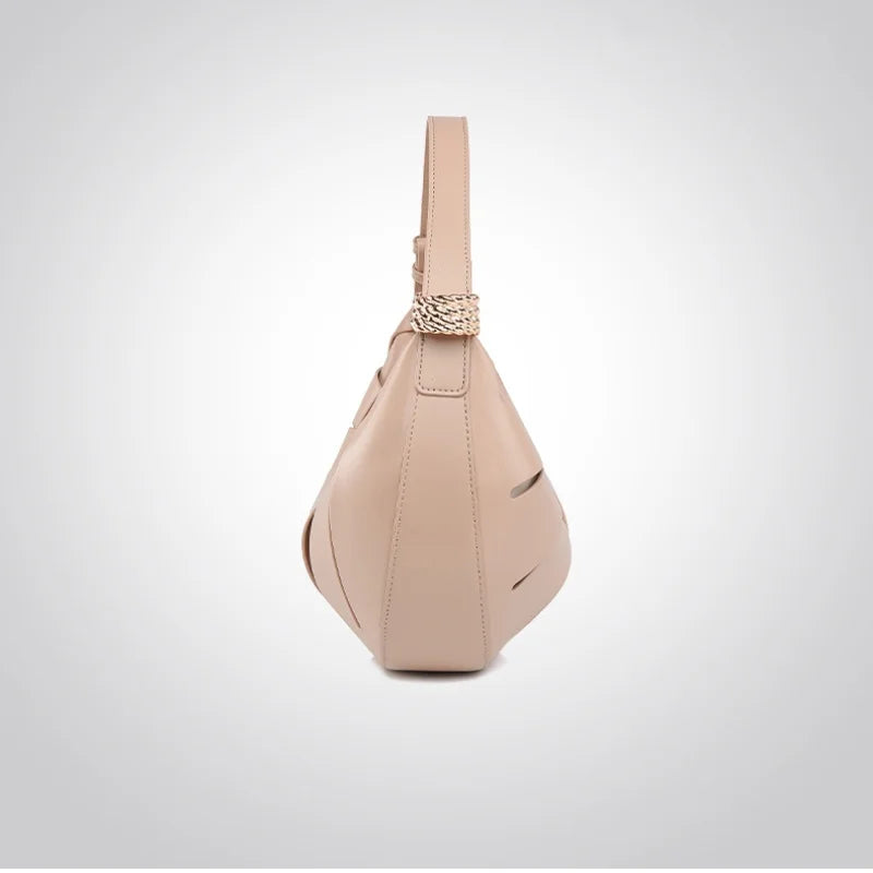 Bolso Tote Dumpling Calado de Cuero Vegano para Mujer