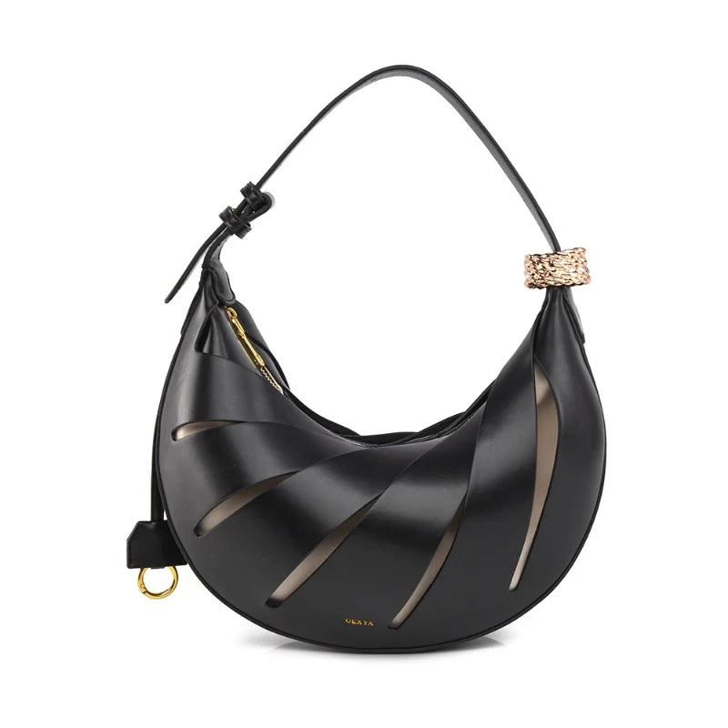 Bolso Tote Dumpling Calado de Cuero Vegano para Mujer