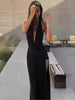 Vestido Largo Halter Elegante