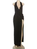 Vestido Largo Halter Elegante
