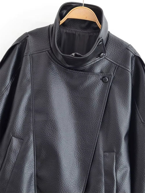 Chaqueta Oversize Premium de Polipiel para mujer