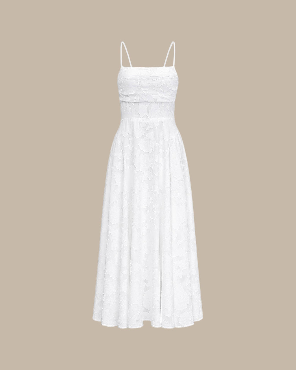 White X Cross Jacquard Slip Maxi Dress