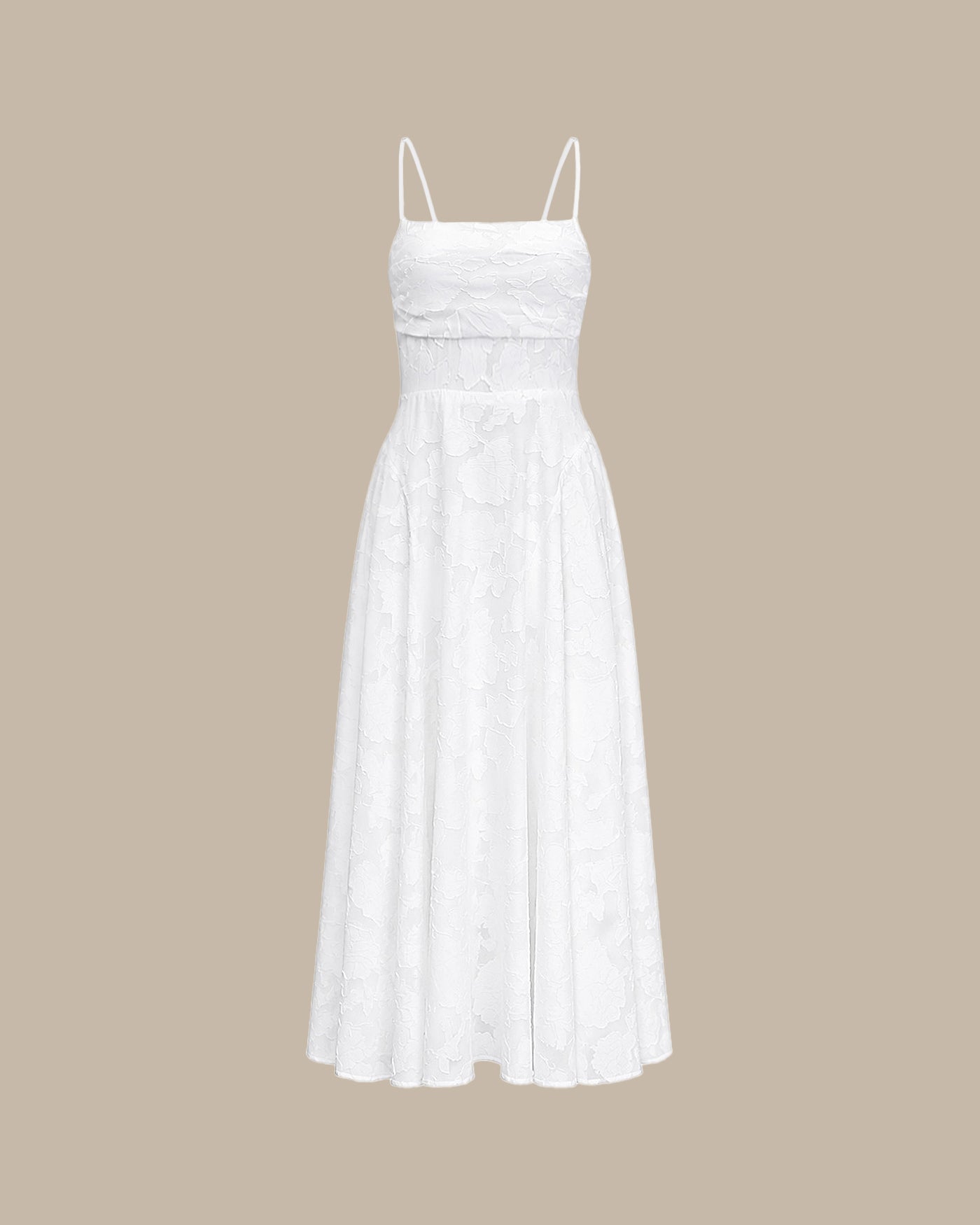 White X Cross Jacquard Slip Maxi Dress
