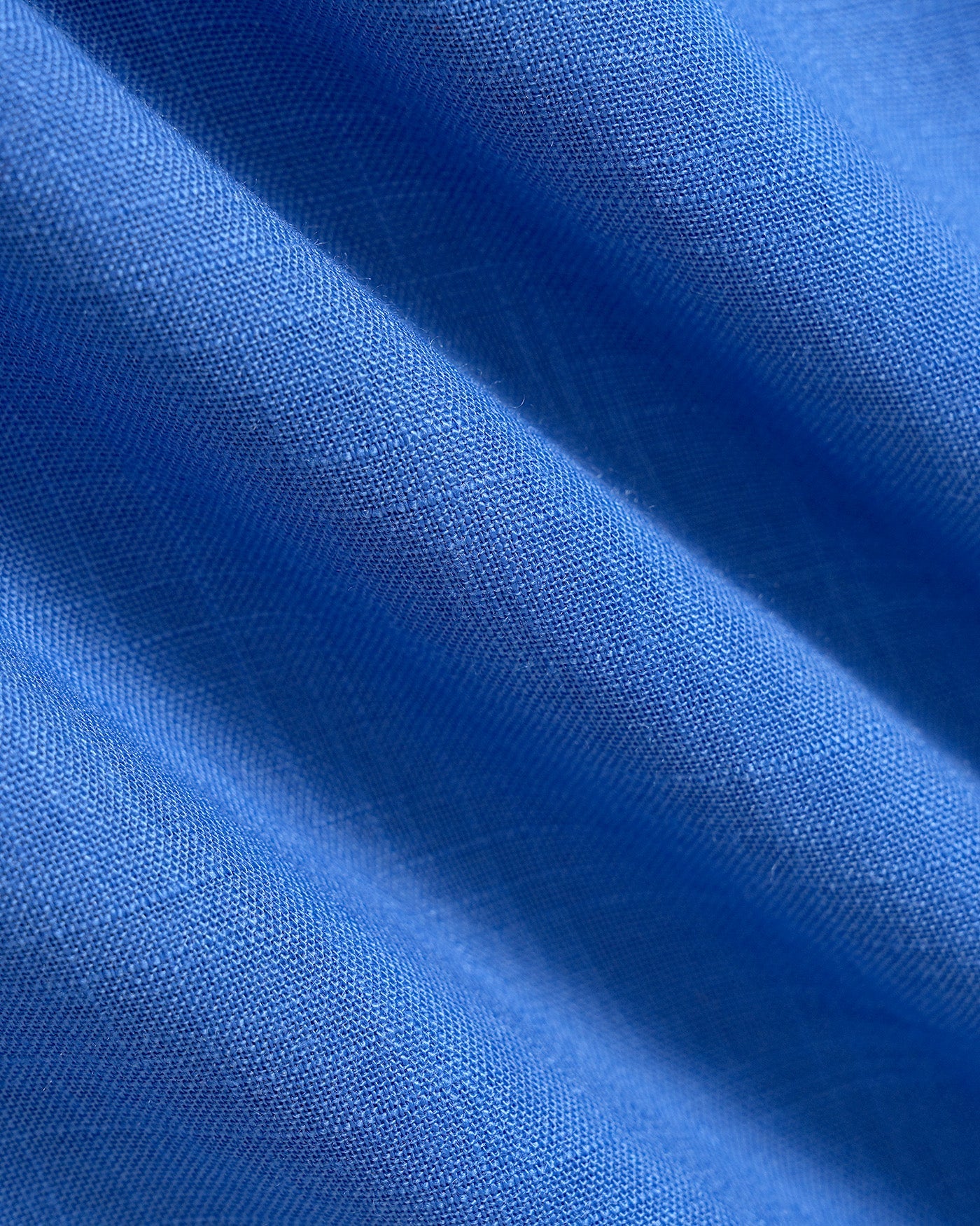 Blue Square Neck Tie Pockets Midi Dress
