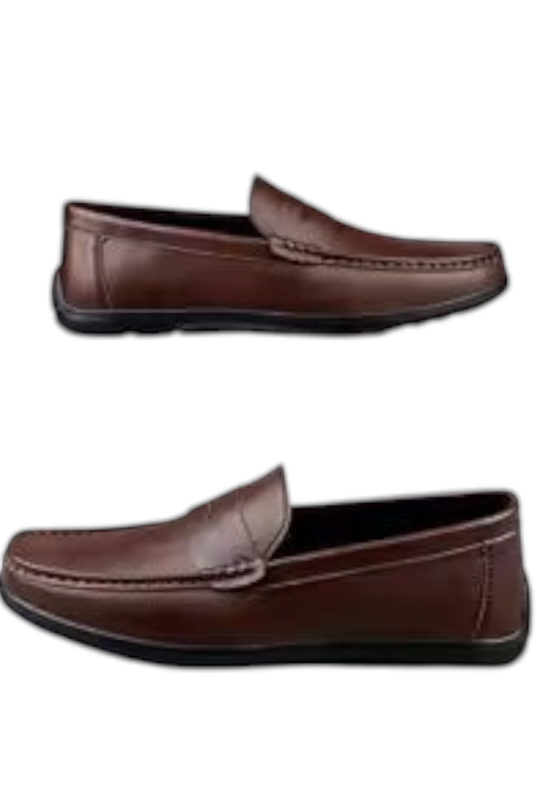 zevrion premium brown leather loafers for men with a classic slip-on design and comfortable breathable finish