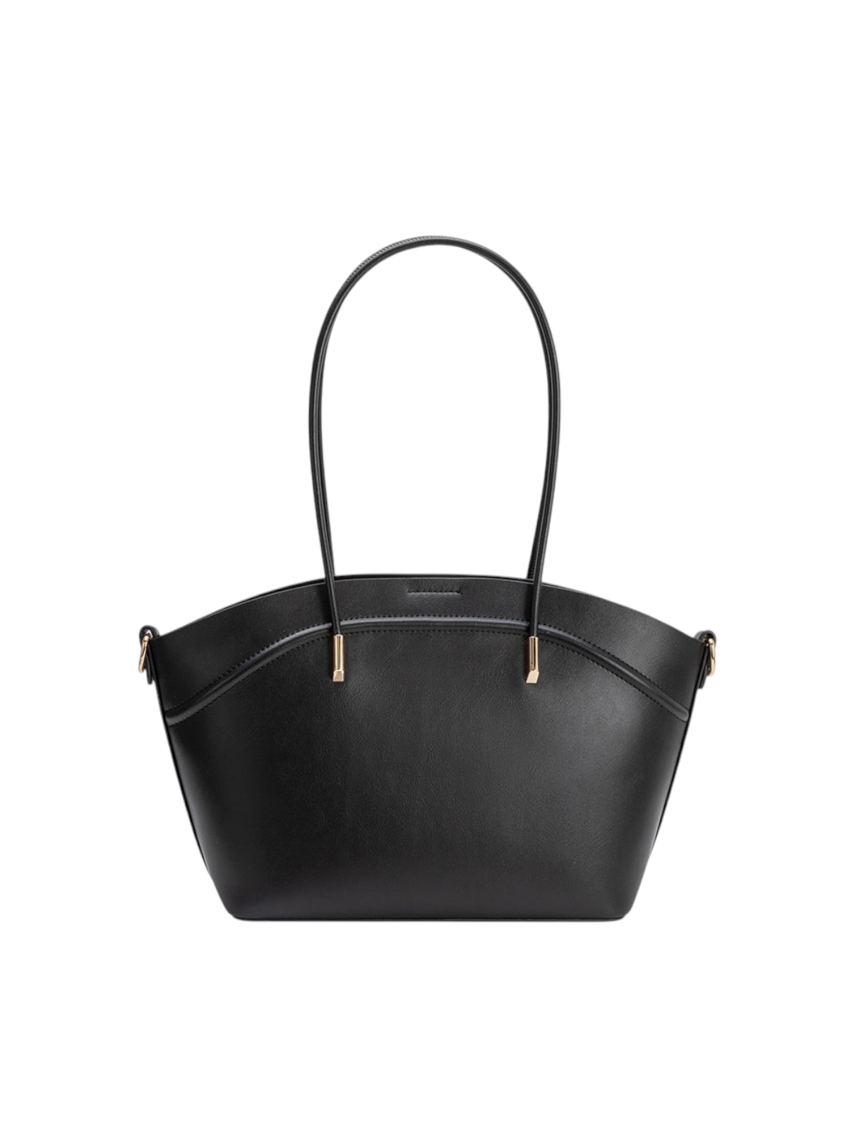 Bolso tote Hazel de Zevrion en cuero vegano reciclado negro con doble asa