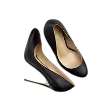 Zevrion Noir Elegance women's matte black high heel pumps with a classic round toe design for formal occasions.