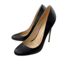 Zevrion Noir Elegance women's matte black high heels with a classic round toe design for a sophisticated look.