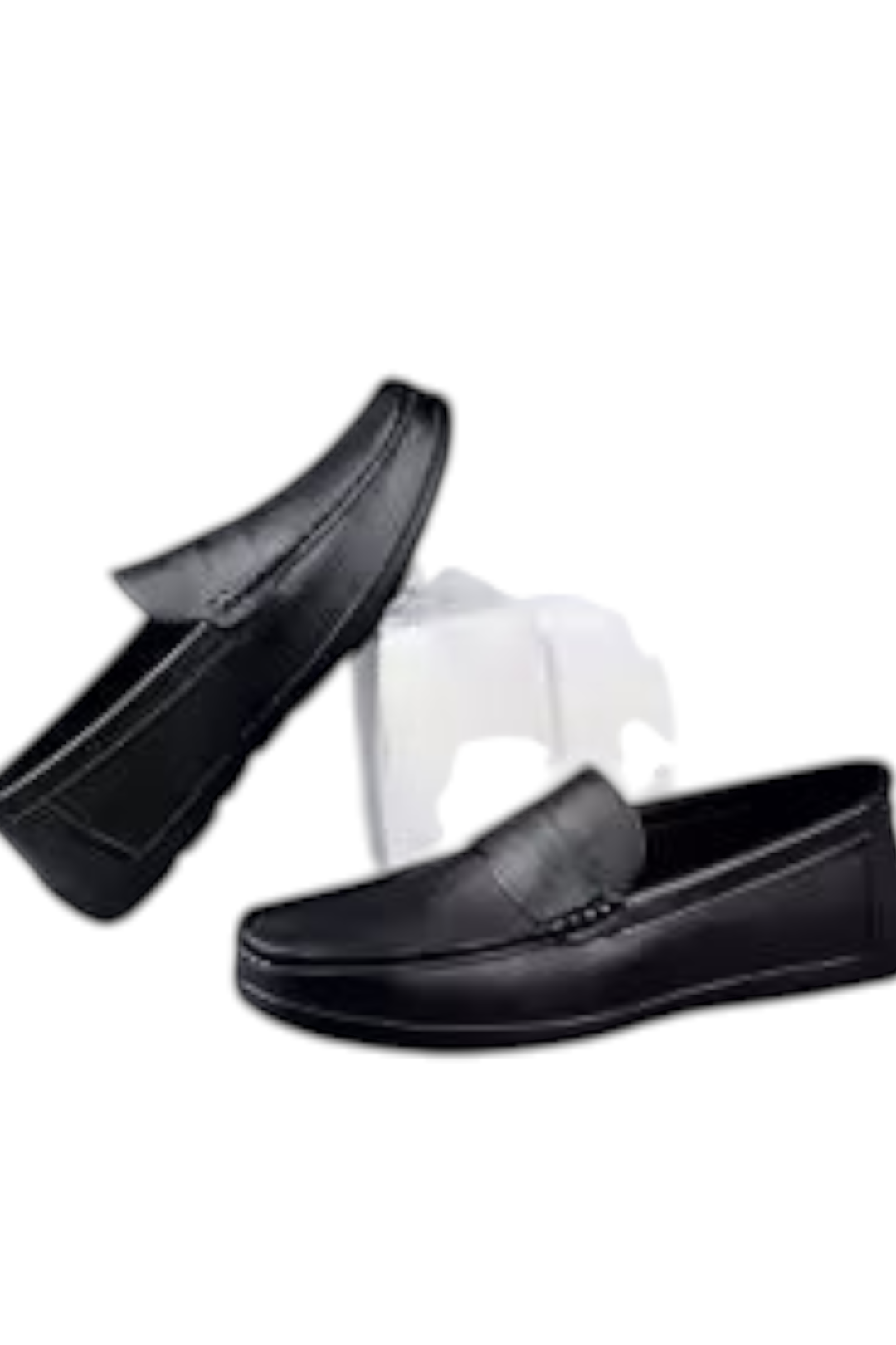 Zevrion premium black leather loafers for men with a classic slip-on design for formal and casual wear.